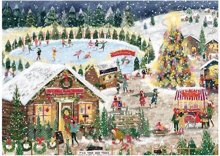 Jumbo Games Puzzle 1000 pcs Falcon : Winter Village - Jumbo