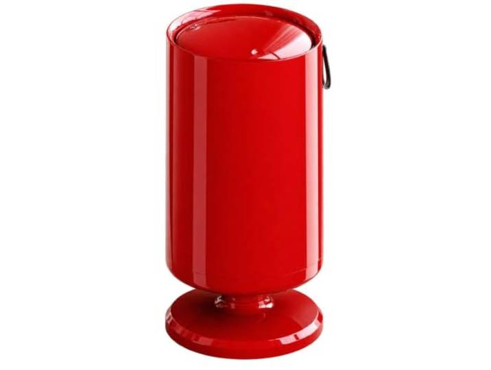 WSJJXS Mülleimer mit Rollen und Druckdeckel Abfalleimer UK, Doppelter Inneneimer, Leichte Reinigung, Geruchsschutz(Red,Style A 10L)