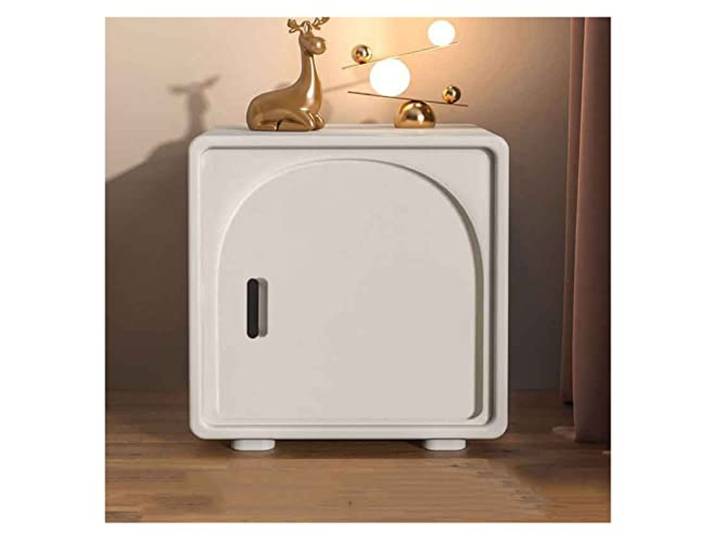 YCCHAH Bett mit Stauraum Nachttisch im nordischen Stil for Zuhause, Schlafzimmer, mit Zwei Schubladen, quadratisch, Aufbewahrungsschrank Desktop(B)