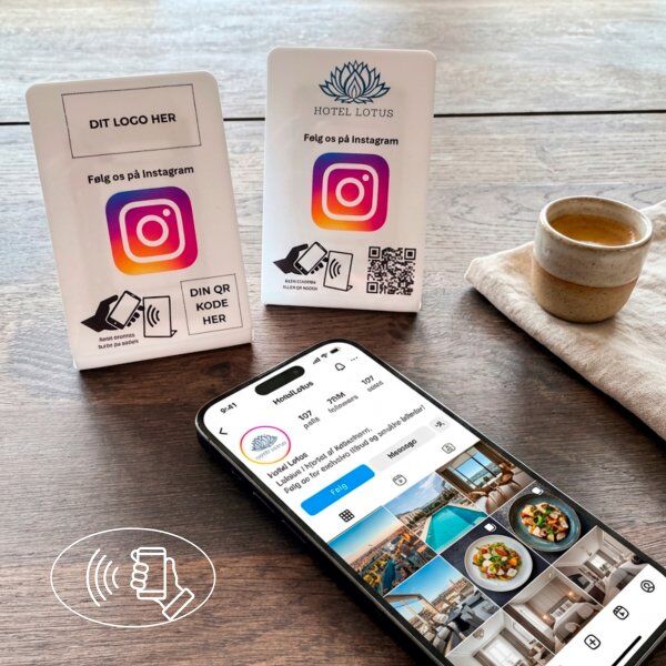 Securit Skiltepakke M/chip, 3 Stk, Eget Logo, Instagram