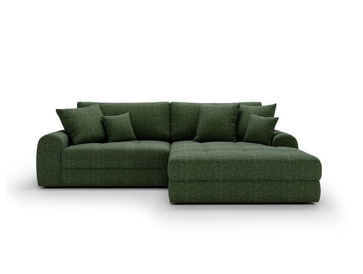 Ecksofa LORSON Stoff dunkelgrün