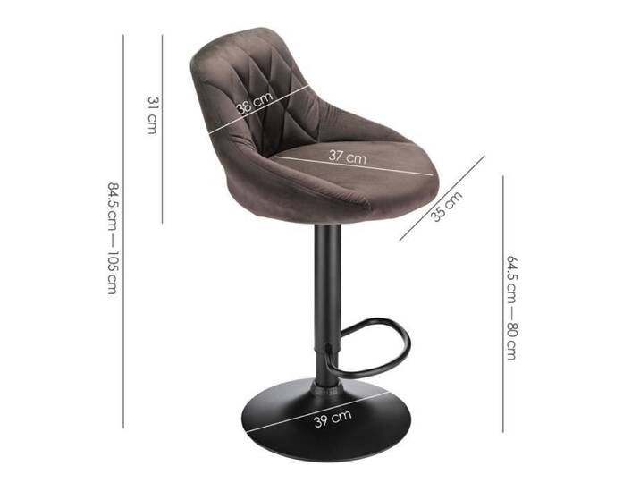 Tabouret de bar Spoon en daim - Lot de 2 - OHMG - Marron - Contemporain - Design