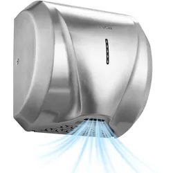 VEVOR Händetrockner zur Wandmontage 1800W Handtrockner Elektrisch Edelstahl, Hohe Geschwindigkeit, Schnelles Trocknen, HEPA-Filter, IPX4, Infrarotsensor, Doppelmodi für Gewerbliche & Private Toiletten