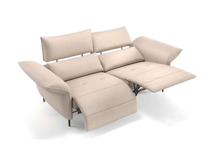Leder Relaxsofa BOSA 3-Sitzer Herz-Waage-Funktion Ledersofa