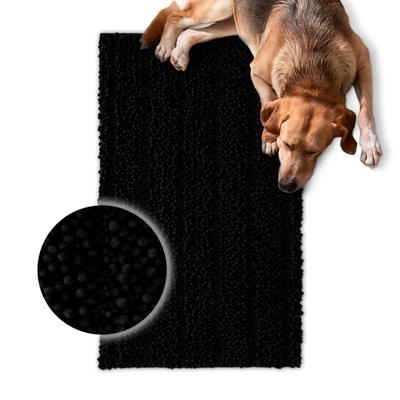 Teppich WECON HOME "Cooper", schwarz, B:80cm H:22mm L:150cm, Polyester, Teppiche, Teppich, Haustierteppich, rutschfest, waschbar, weicher Chenille Teppich