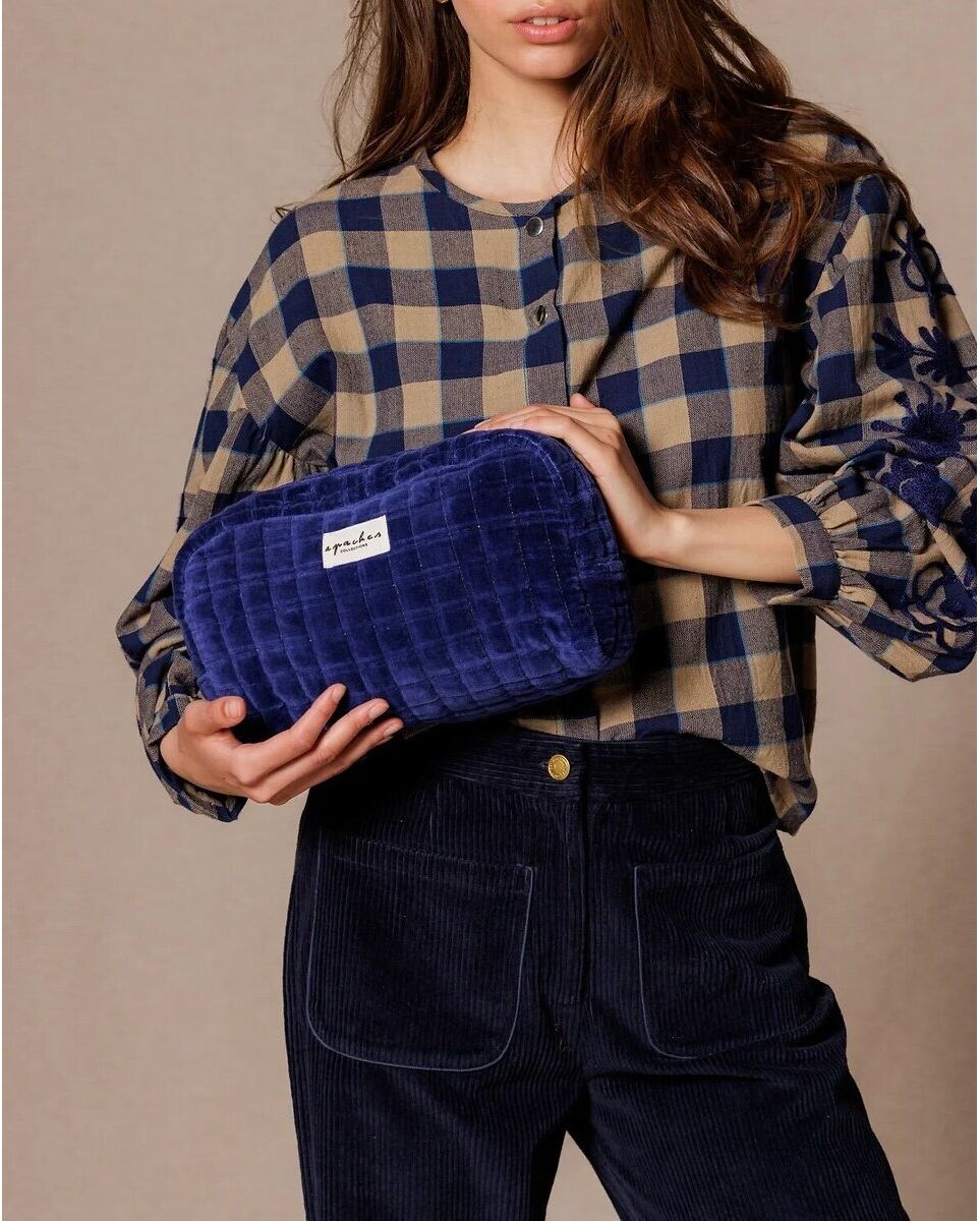 APACHES COLLECTIONS Grande trousse de toilette, en velours, GAYANE