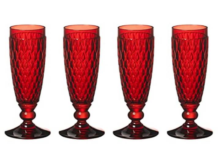 Villeroy & Boch Boston Coloured 4er Set Sektglas rot