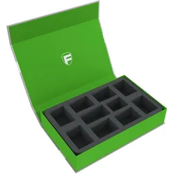 Feldherr Magnetbox grün für Harlequins (Karton, Schaumstoff)
