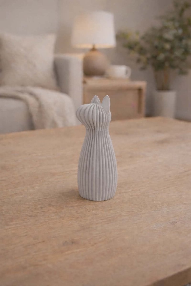 Rona Design Moderne 3D Hond Decoratie - Grijs - Ribbel - PLA