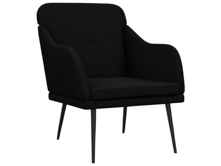 Heofavd Sessel Schwarz 63x76x80 cm Stoff Relaxsessel mit Metallgestell