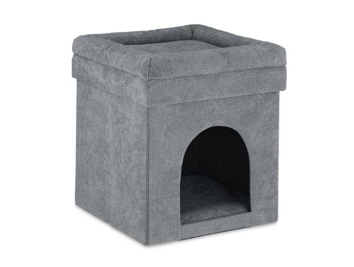 Relaxdays Kattenmand poef in het grijs