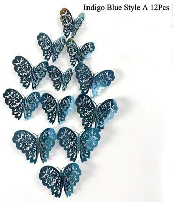Uplift Essentials 3D Hollowed Out Mirror Butterfly Wall Stickers Wedding, Birthday & Home DIY Decor style 11