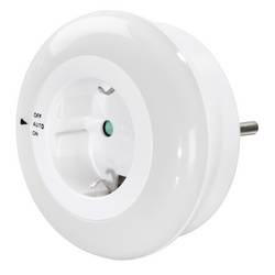 hama 00223496 LED-Nachtlicht Circle m. integr. Steckdose, Lichtsensor, Berührungsschutz