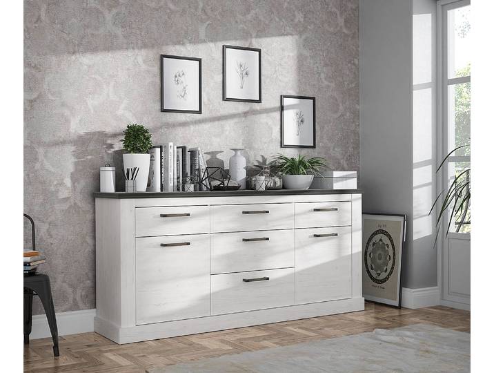 Sideboard 185 cm 185 x 100 x 41cm Weiß