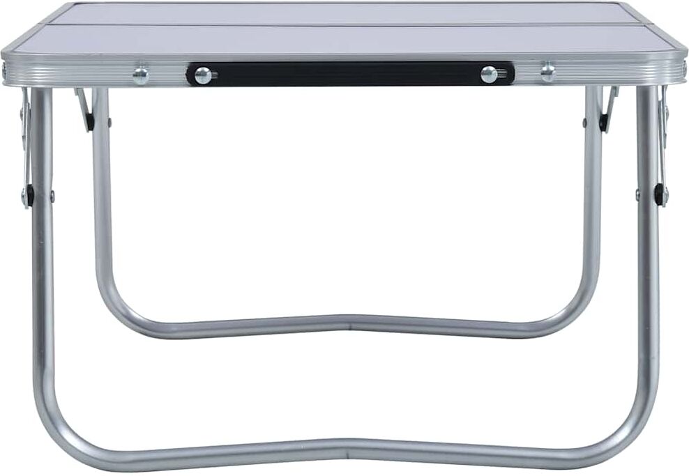 vidaXL Table pliable de camping Blanc Aluminium 60x40 cm