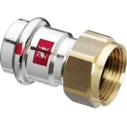 Viega Prestabo Verschraubung 601058 15 mm x G 1, Stahl unlegiert, flachdichtend, SC-Contur