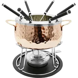 Mäser Fondueset, Fondue Set, Kupfer, Schwarz, Silber