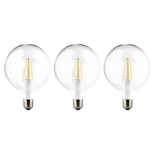 Müller-Licht G125 Retro Globe LED filamentlamp, 3 stuks, E27, 7W (60W), helder, 2700K warmwit, 806 lumen