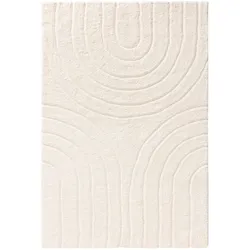 benuta Nest Hochflor Shaggyteppich Emy Cream 140x200 cm - Hochflor Teppich für Wohnzimmer