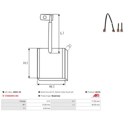 AS-PL Kohlebürste, Starter JSX21-22
