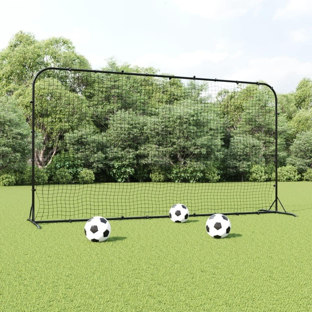 Fußball-Trainingsvorrichtung - Fußball-Trainingsnetz - Ballrückprallnetz - Fußballtrainer - Sportnetz - Stahlrahmen