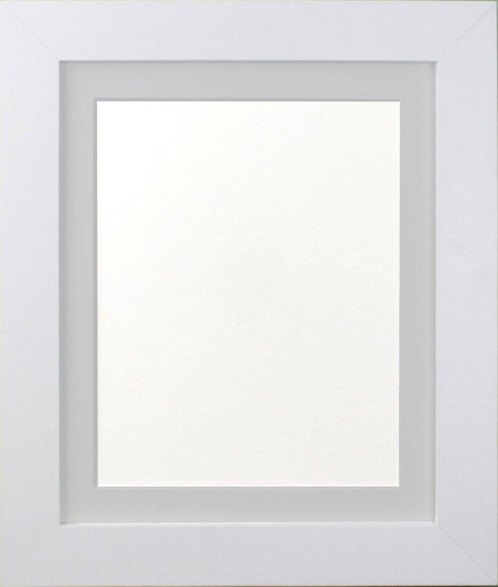 Witte Fotolijst A4 met Lichtgrijze Mount - 39mm