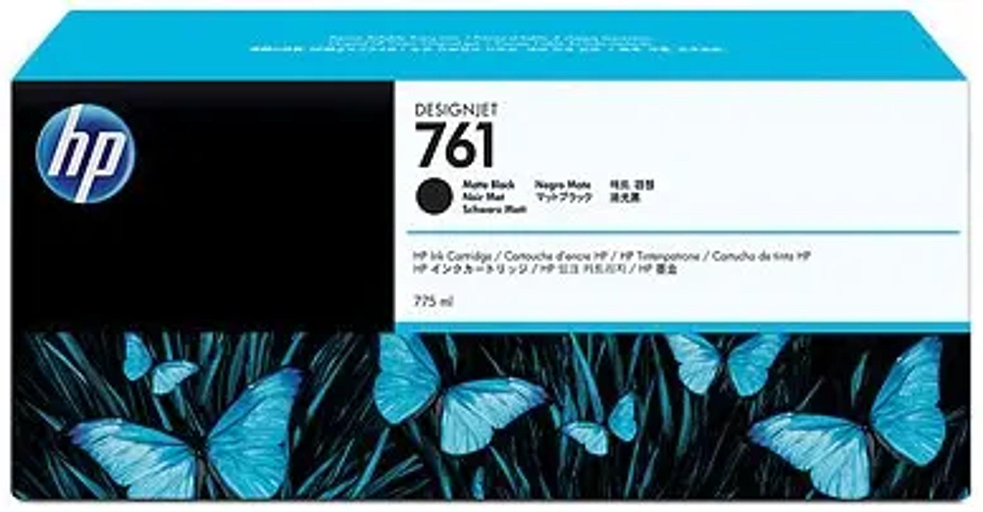 HP 761 Mattschwarz DesignJet Druckerpatrone, 775 ml, HP DesignJet T7100 Drucker; HP DesignJet T7100 Schwarzweißdrucker; HP DesignJet T7200..., Thermal Inkjet, Schwarz, CM997A, Singapur, 324 mm