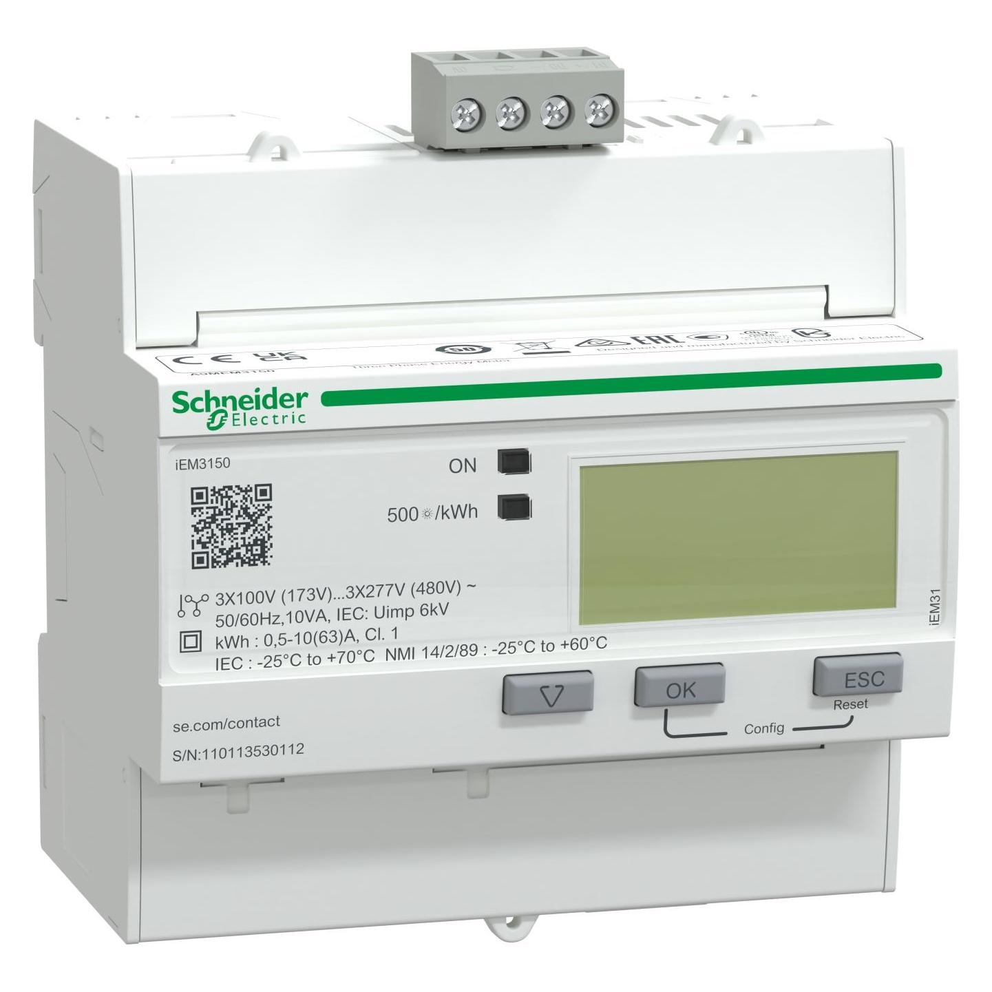 Schneider Electric Acti9 iEM3100 Energy Meter Modbus (A9MEM3150)