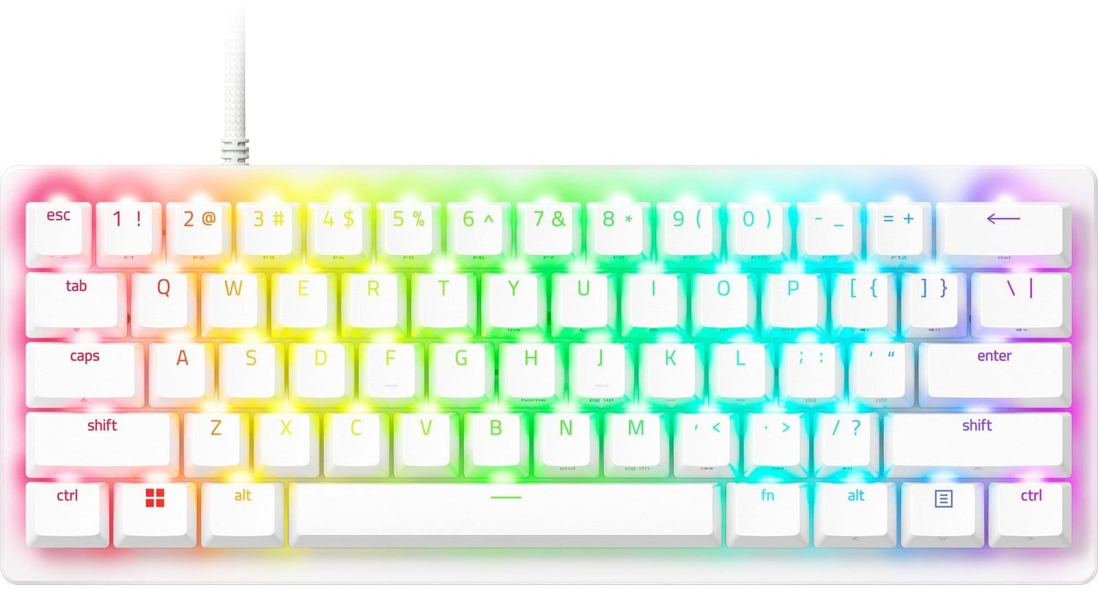 Razer Huntsman V3 Pro Mini 60% Gaming Toetsenbord met Optische Toetsen en RGB LED-verlichting, Wit