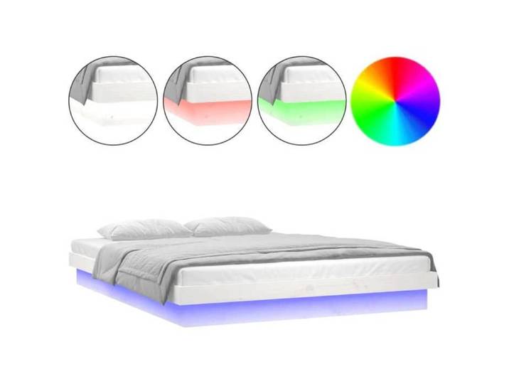 SALE 2026 Cadre de lit Adulte et jeunes - Structure pour lit 2 personnes - à LED - Le matelas - n'est pas inclus. Vous pouvez