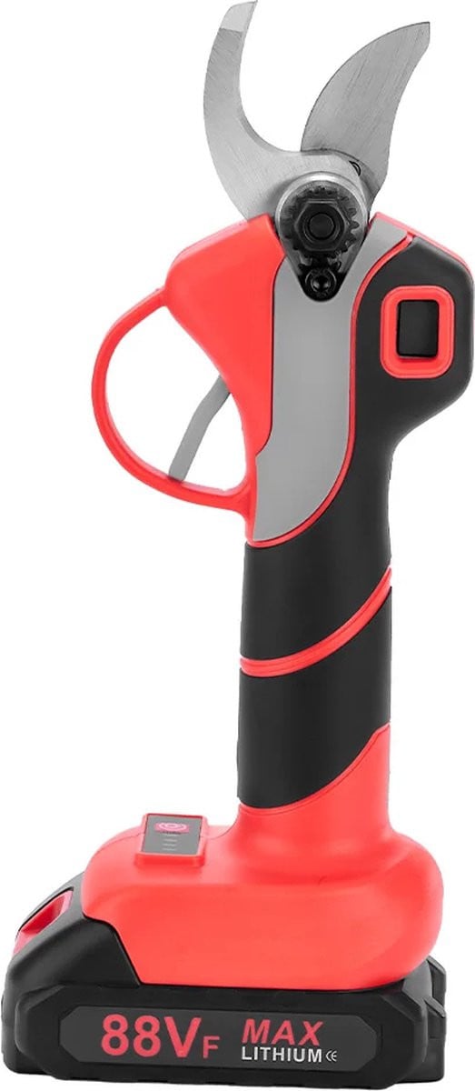 Elektrische snoeischaar 18V met oplaadbare accu, rood