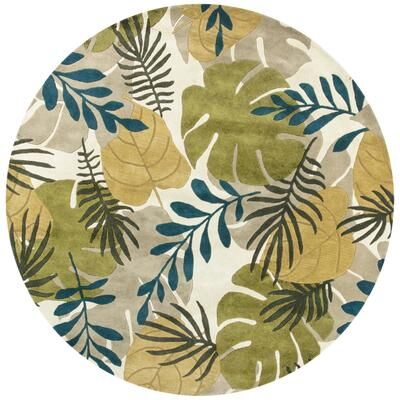 Domani Camila Ivory Tropical Breeze Hand-Tufted Wool Area Rug