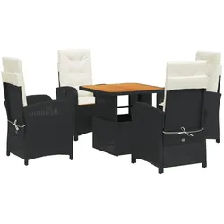 vidaXL, Gartentisch + Balkontisch, Bebelberg (4x Stuhl + Tisch) (80 x 80 x 71 cm)