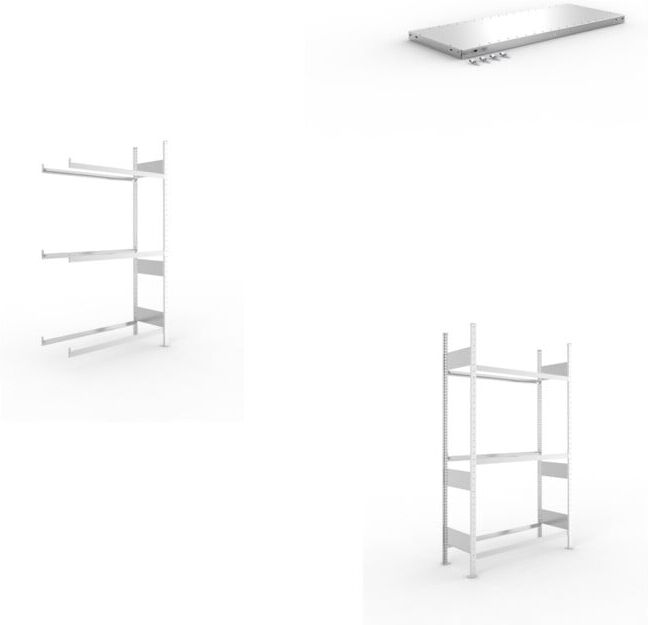Meta Set Reifen-Anbauregal S3 CLIP + Reifenregal S3 CLIP + Zusatzboden CLIP V150 1000x400 mm