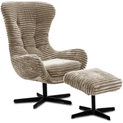 SESSEL MONACO 1-Sitzer, Cordstoff hellbraun