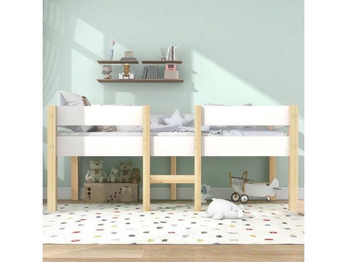 Lit enfant - LANGTU - WF289183AAA - 90x190 cm - pin massif - protection anti-chute