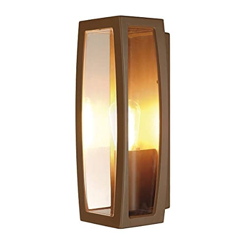 SLV Meridian Box 2 wandopbouwarmatuur voor tuin en terras, koper/bruin, E27, IP54