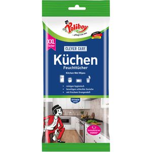 Poliboy Reinigungstücher 49048, Clever Care XXL, feucht, für Küchenoberflächen, im Softpack, 24 Tücher