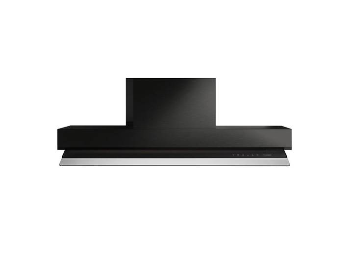 FALMEC hotte encastrable built-in VIRGOLA TOUCH COMFORT (Noir 120 cm - Acier et verre fumé)