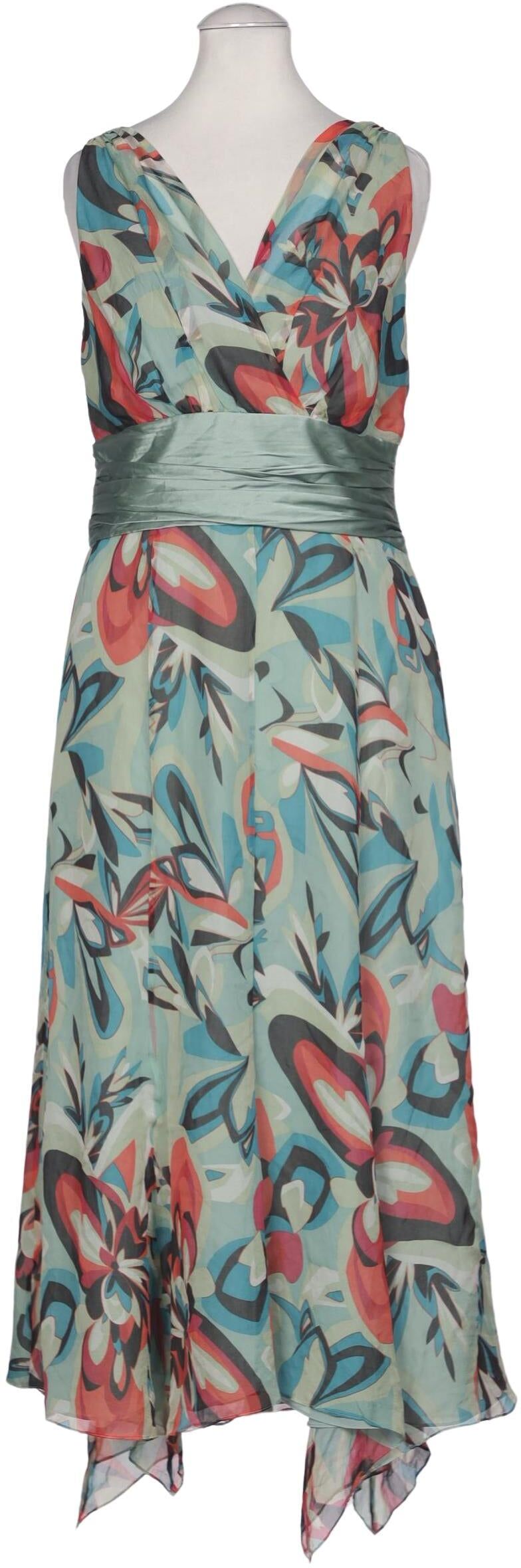Monsoon Damen Kleid, Mehrfarbig, Gr. EU 38, Seide / Synthetik - Second Hand