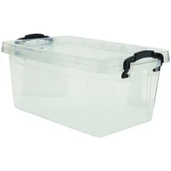 Klarsichtbox Aufbewahrungsbox Stapelbox Lagerkiste mit Deckel 1,75L Transparent