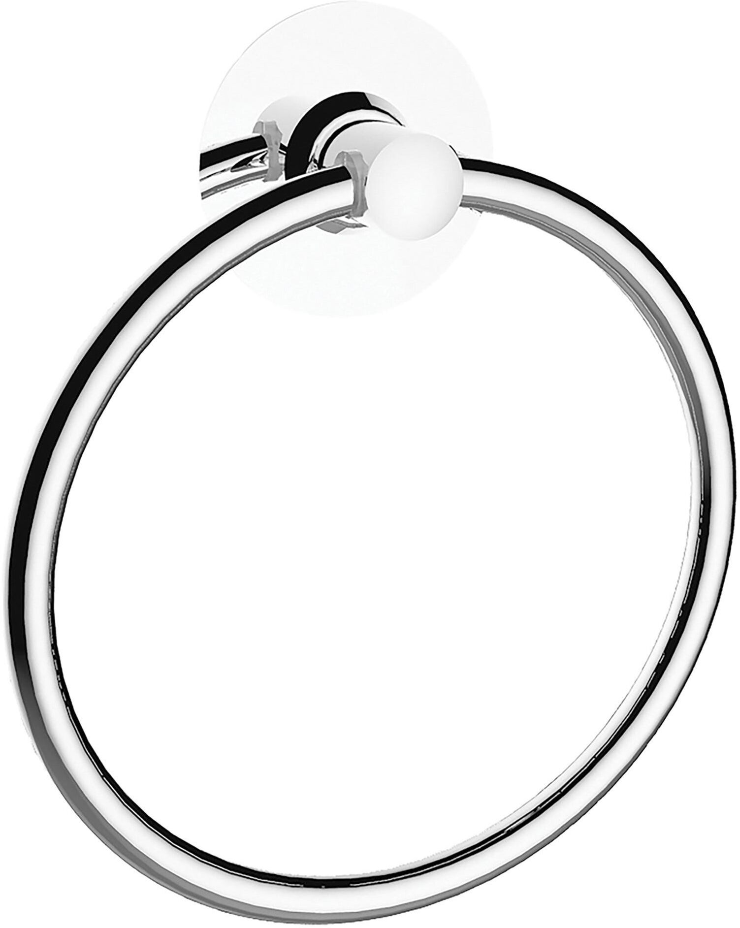 Tecnomat ANELLO PORTASALVIETTE SERIE GIADA IN ACCIAIO CROMATO FISSAGGIO ADESIVO