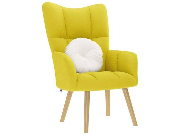 Chaise de relaxation jaune clair tissu chaise fauteuil relax fauteuil relax en tissu chaise de salon chaise en 4016776