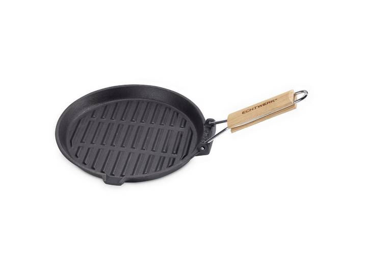 Grillzubehör Echtwerk Grillpfanne-Gusseisen Schwarz