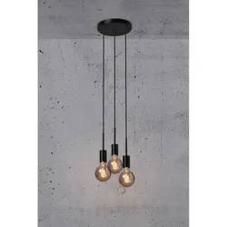 Nordlux Pendelleuchte PACO, 3-flammig, E27, schwarz NORD-2112063003