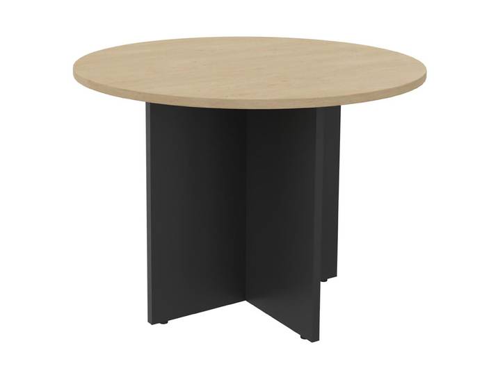 Table ronde Activity Ø.100 cm - Plateau Chêne - Pieds Anthracite