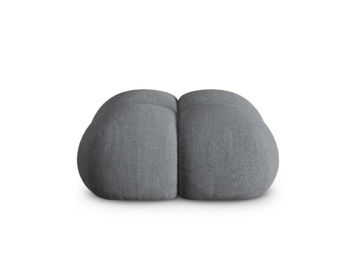 Pouf en tissu structurel gris
