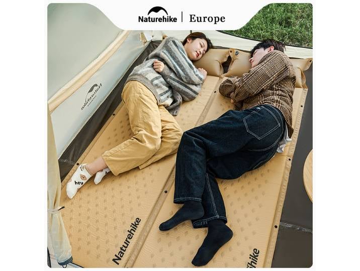 Naturehike – matelas gonflable d'extérieur, Double coussin d'air automatique, tente de Poof humide, tapis de couchage, matelas gonflable de Camping avec oreiller gonflable