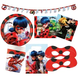 Partystrolche Partyset Miraculous Ladybug 49 tlg., rot