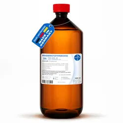 Herrlan Wasserstoffperoxid 3% FOOD GRADE I 1 Liter I unstabilisiert I PZN-16613710 I Made in Germany